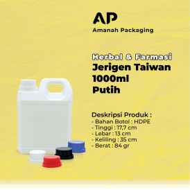 Jerigen Taiwan 1000ml Putih
